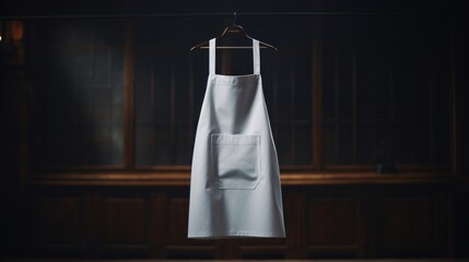 apron hanging concept, Apron and whisker hanging on hook