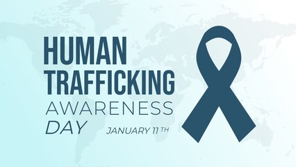 Human trafficking awareness day good for human trafficking awareness week celebration. Flat design. Flyer design. Flat illustration. Illustration design. 