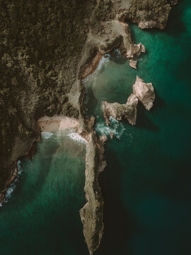Photo prise par drone a l`ile des Sondes Lambok Indonisia