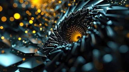 Cercles muraux Photographie macro 3d render abstract wallpaper banner background beautiful ai generated