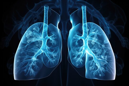 X-ray image of patient lungs. Lung Cancer or Pneumonia.