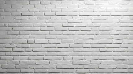 White Brick Wall Texture with Minimalistic Design, Clean and Modern Background Concept
