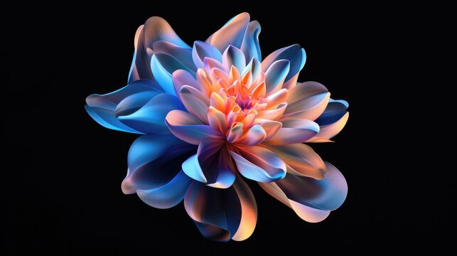 3d render abstract flower background wallpaper ai generated