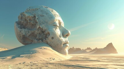 Surreal 3d render scene abstract background wallpaper ai generated