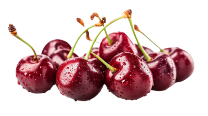 Cherry Charm: Isolated Clipart Showcasing the Sweet and Juicy Delight of Cherries.