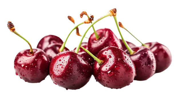 Cherry Charm: Isolated Clipart Showcasing the Sweet and Juicy Delight of Cherries.
