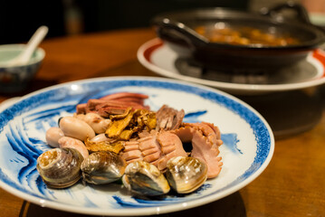 Traditional Taiwanese soup ingredient in restaurant