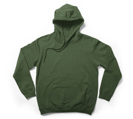 Front view of hoodie mockup template isolated