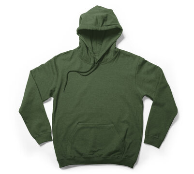 Front view of hoodie mockup template isolated