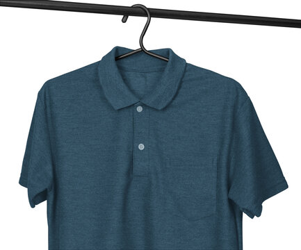 Polo shirt mockup template with pocket