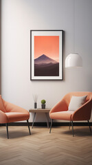 Ansicht mockup interior haus A1 Poster Wand
