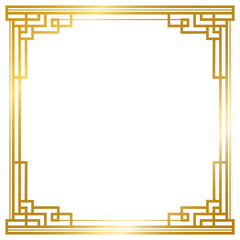Art Deco gold frame, decorative frames, square gold frame, vintage frame, line geometric wedding label card frame, png transparent background