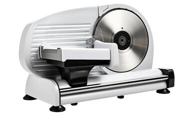 Fototapeta na wymiar Electric Food Slicer on White Isolated on Transparent Background PNG.