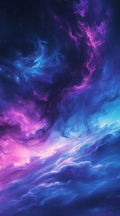 Fototapeta na wymiar Aurora Radiance: Azure, Violet, and Jade Painting the Sky