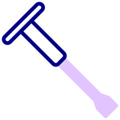 chisel mixed outline vector icon