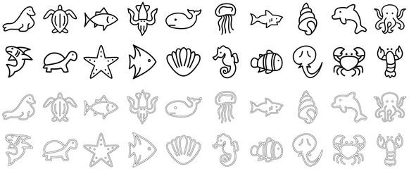 Marine Life Animals Coloring Pages