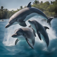 dolphin jumping out of water