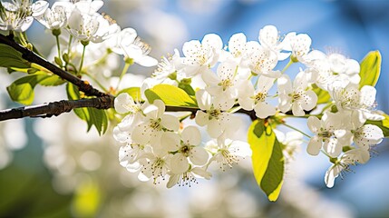 Tree blossom with white flowers