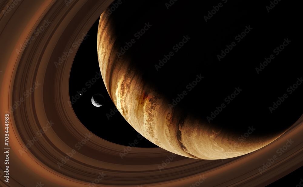 Canvas Prints gas giant planet in deep space, 3d animation