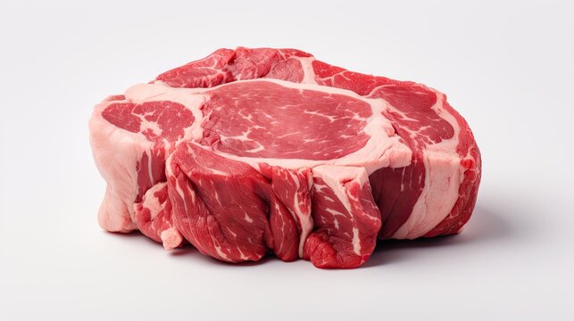 meat in its raw state isolated on transparent background