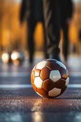 soccer ball on the street