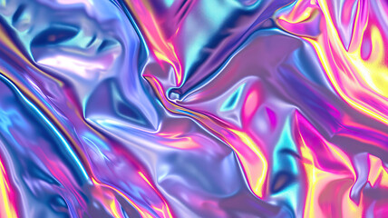 Obraz premium Smooth Glowing Holographic Neon Palette Backdrop Close up