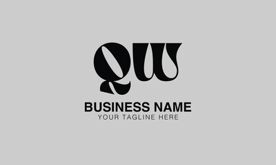 QW q qw initial logo | initial based abstract modern minimal creative logo, vector template image. luxury logotype logo, real estate homie logo. typography logo. initials logo