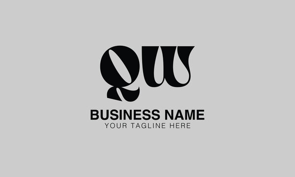 QW q qw initial logo | initial based abstract modern minimal creative logo, vector template image. luxury logotype logo, real estate homie logo. typography logo. initials logo