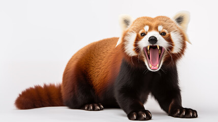 red panda screaming - obrazy, fototapety, plakaty