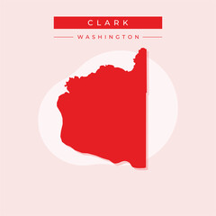 Vector illustration vector of Clark map Washington