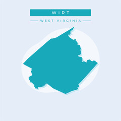 Vector illustration vector of Wirt map West Virginia