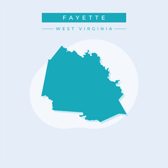 Vector illustration vector of Fayette map West Virginia
