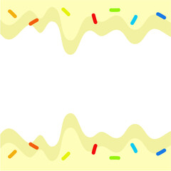 Obraz premium Melted Ice Cream Frame Element