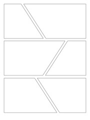 Comic or Manga background, pop art backdrops in frames and panel for mangaka or comic artists