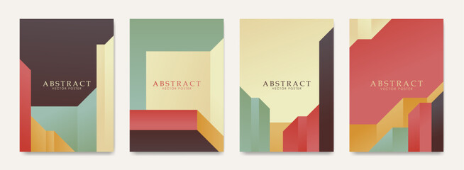 Modern abstract geometric backgrounds collection