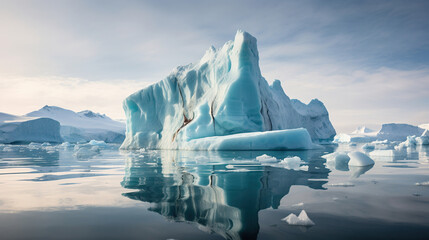Fototapeta na wymiar iceberg in the sea. Generative Ai