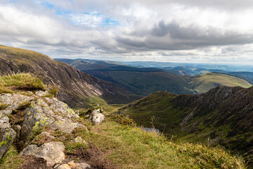 Hiking Cadair Idris in Snowdonia National Park in the summer
