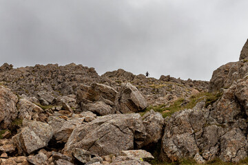 Hiking Cadair Idris in Snowdonia National Park in the summer