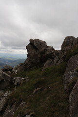 Fototapeta na wymiar Hiking Cadair Idris in Snowdonia National Park in the summer