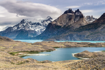 Nice view of Torres Del Paine National Park, Chile. - obrazy, fototapety, plakaty