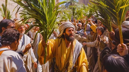 Tuinposter PalmSunday on the occasion of Jesus' entry into Jerusalem © buraratn