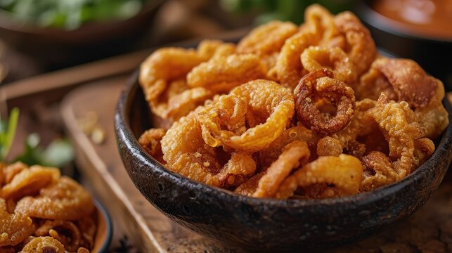 pork rinds, pururuca fried pork skin, pork panceta brazilian food