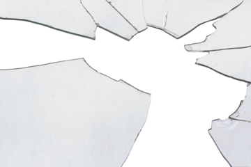 broken glass in the window. shards of glass. Transparent PNG. 