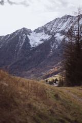 landscape in the snow mountains