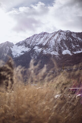 landscape snow mountain and land