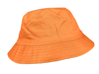 Orange bucket hat PNG transparent