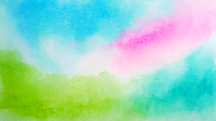 Fototapeta na wymiar Abstract blue, olive green and pink watercolor splash background
