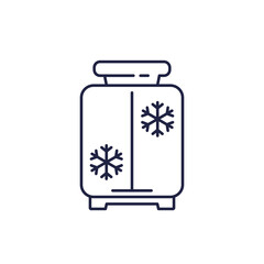 cryotherapy icon, cryogenic therapy line vector