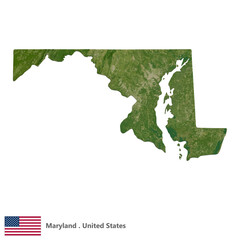 Maryland, States of America Topographic Map (EPS)