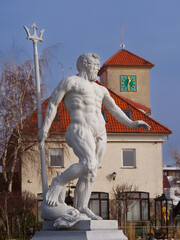 15.02.2023 evening on the coast of the Baltic Sea, the city of Hel, Poland © fotomaster